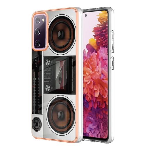 

For Samsung Galaxy S20 FE Electroplating Marble Dual-side IMD Phone Case(Retro Radio)