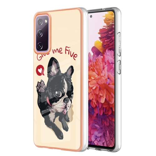 

For Samsung Galaxy S20 FE Electroplating Marble Dual-side IMD Phone Case(Lucky Dog)