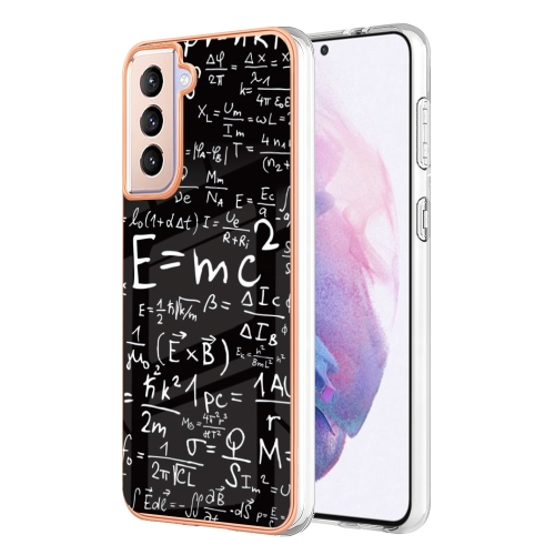 

For Samsung Galaxy S21+ 5G Electroplating Marble Dual-side IMD Phone Case(Equation)