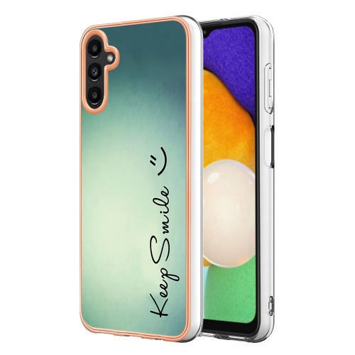 

For Samsung Galaxy A55 5G Electroplating Marble Dual-side IMD Phone Case(Smile)