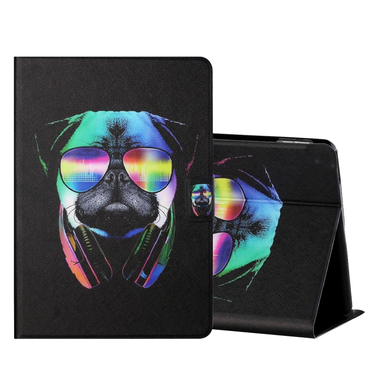 

For Amazon Kindle Fire Max 11 Colored Drawing Smart Leather Tablet Case(Eye Dog)