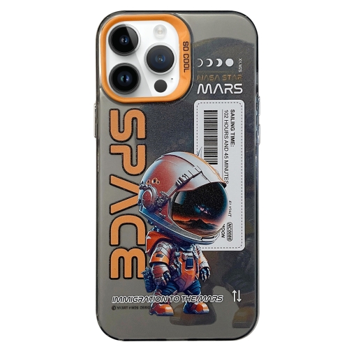 

For iPhone 14 Pro Astronaut Pattern PC Phone Case(Black Astronaut)