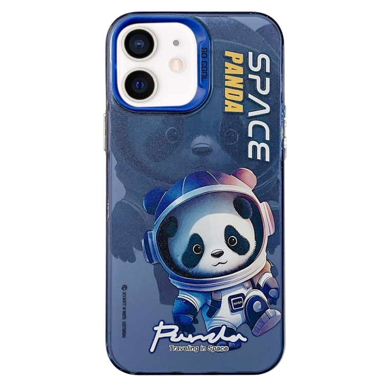 

For iPhone 12 Astronaut Pattern PC Phone Case(Blue Space Panda)
