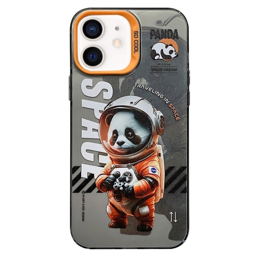 

For iPhone 12 Astronaut Pattern PC Phone Case(Black Panda)