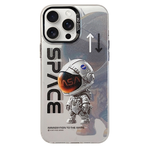 

For iPhone 15 Pro Max Astronaut Pattern PC Phone Case(Gray Astronaut)