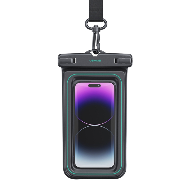 

USAMS US-YD013 6.7 inch Sponge Float Transparent IP68 Waterproof Swimming Cell Phone Bag(Black)