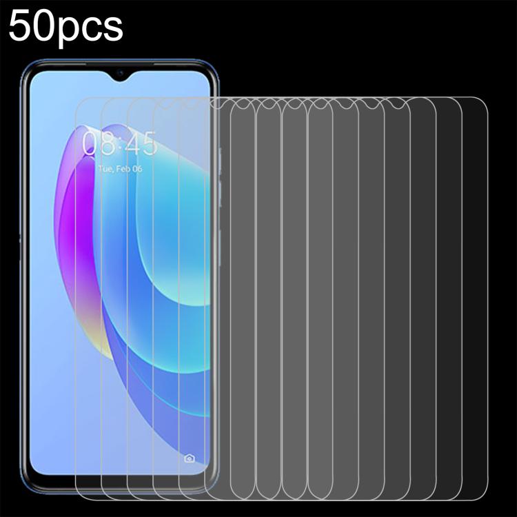 

For Tecno Pop 10C 4G 50pcs 0.26mm 9H 2.5D Tempered Glass Film