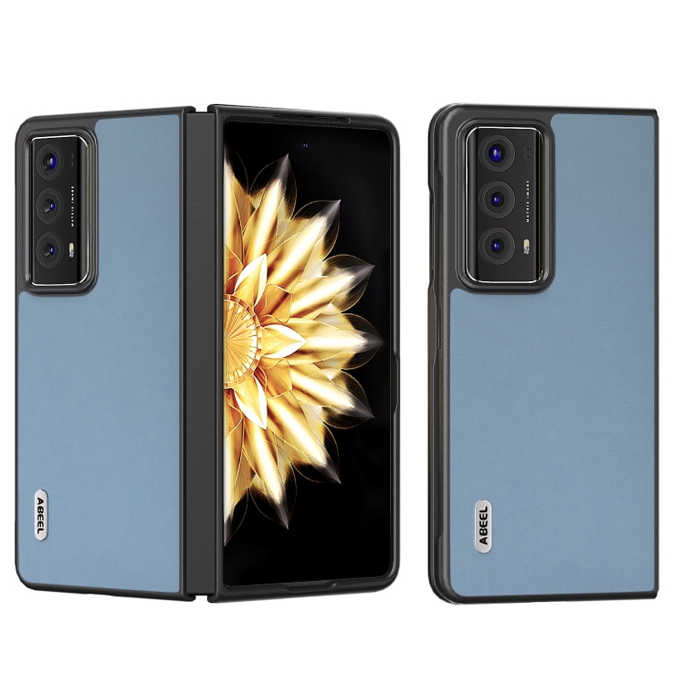 

For Honor Magic V2 Haze Texture PU Phone Case(Light Blue)