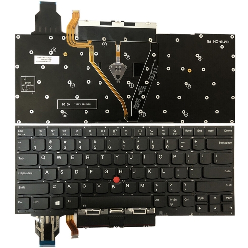

For Lenovo ThinkPad X1 Yoga 4th Gen 20QF US Version Backlight Laptop Keyboard with Touchpad Button(Black)