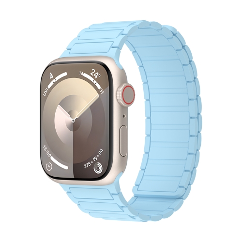 For Apple Watch SE 2022 40mm Magnetic Loop Silicone Watch Band Light Blue