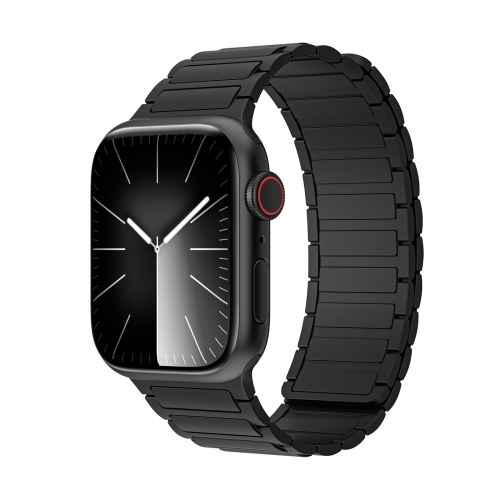 

For Apple Watch 42mm Magnetic Loop Silicone Watch Band(Black)