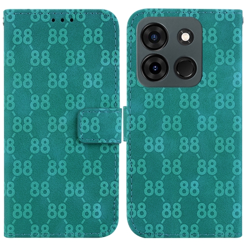 

For Infinix Smart 7 India / Smart 7 Plus Double 8-shaped Embossed Leather Phone Case(Green)