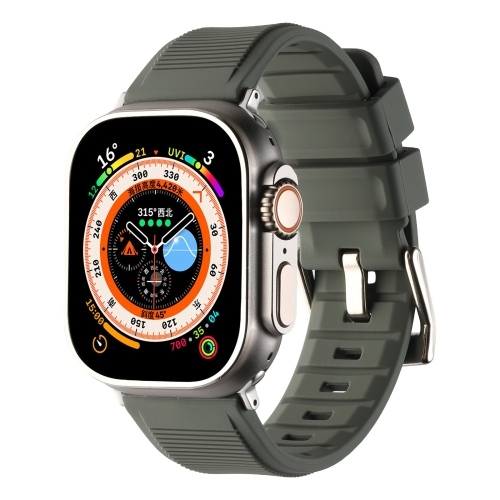 适用于Apple Watch 3 38mm T型双环硅胶表带（深灰）