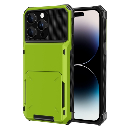 

For iPhone 15 Pro Max Scratch-Resistant Shockproof Heavy Duty Rugged Armor Phone Case(Green)