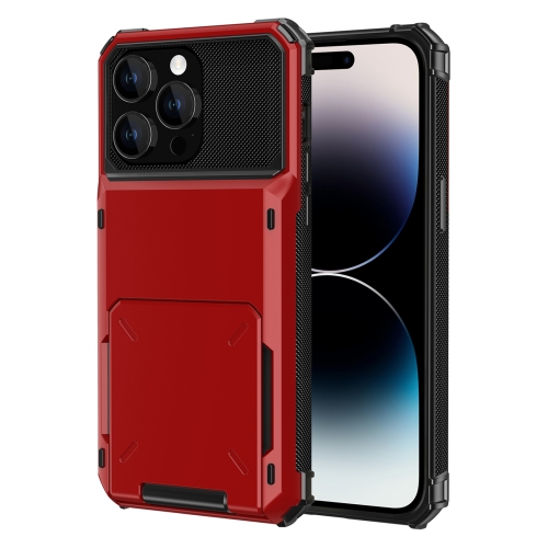 

For iPhone 15 Pro Scratch-Resistant Shockproof Heavy Duty Rugged Armor Phone Case(Red)