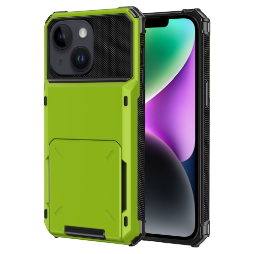 

For iPhone 15 Scratch-Resistant Shockproof Heavy Duty Rugged Armor Phone Case(Green)