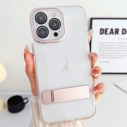 

For iPhone 13 Pro Linear Shape Holder Phone Case(Rose Gold)