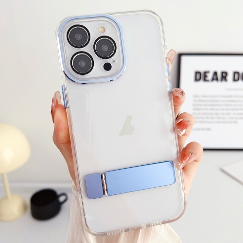 

For iPhone 13 Pro Linear Shape Holder Phone Case(Blue)