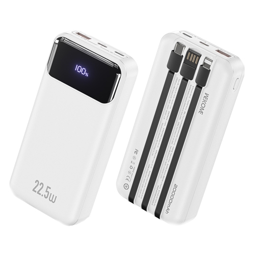 

WK WP-22 22.5W 20000mAh Super Fast Charging Power Bank with Cable(White)