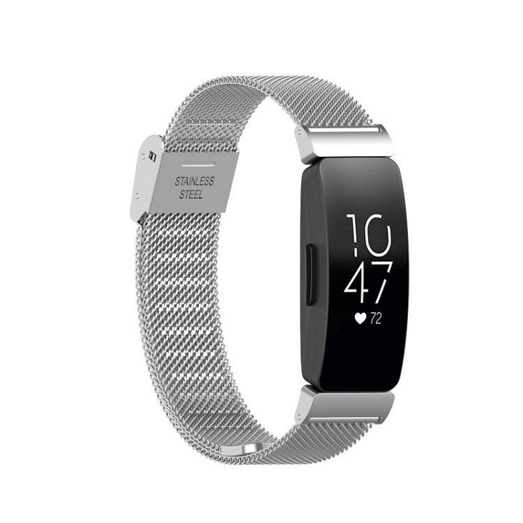 

For Fitbit Inspire 3 Buckle Fine Mesh Stainless Ssteel Watch Band(Silver)