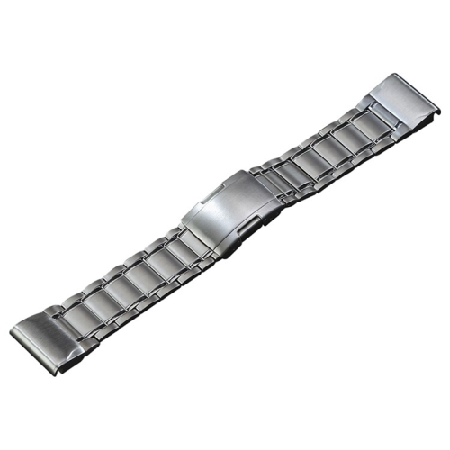 

For Garmin Tactix 7 Pro/Fenix 7X/6X Pro 26mm Quick Release Five Bead Titanium Steel Watch Band(Silver)