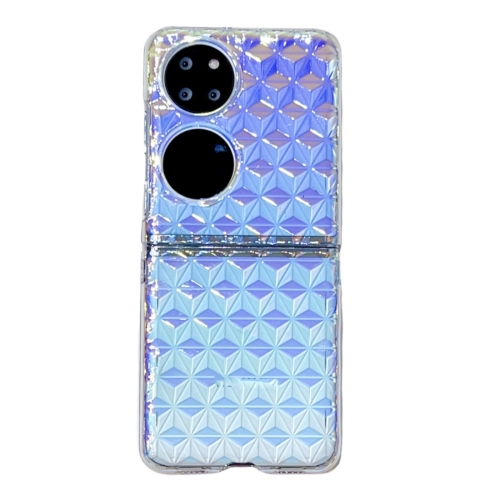 

For Huawei P50 Colorful Diamond Texture PC Phone Case(Gradient Pink Blue)