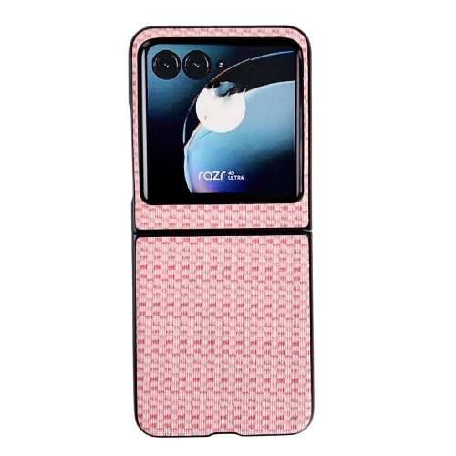 

For Motorola Razr 40 Ultra Fantasy Weave Pattern Protective Phone Case(Pink)