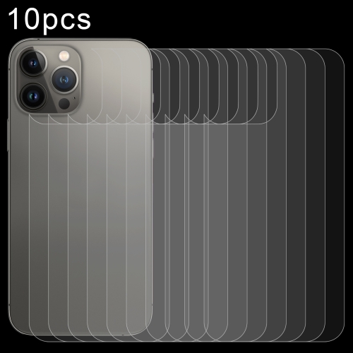 

For iPhone 13 Pro 10pcs 9H 2.5D Half-screen Transparent Back Tempered Glass Film