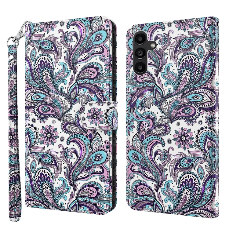 

For Samsung Galaxy A05s 3D Painting Pattern Flip Leather Phone Case(Swirl Pattern)