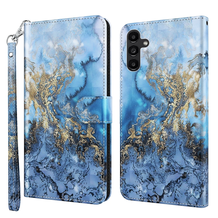 

For Samsung Galaxy A15 3D Painting Pattern Flip Leather Phone Case(Milky Way)