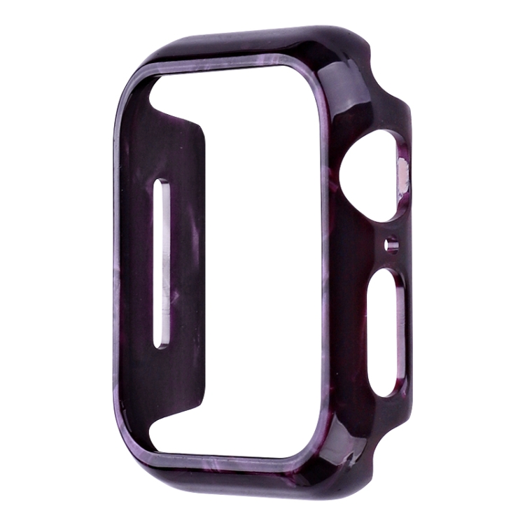 

For Apple Watch Series 6 / 5 / 4 / SE 44mm Printed Resin PC Watch Case(Purple)
