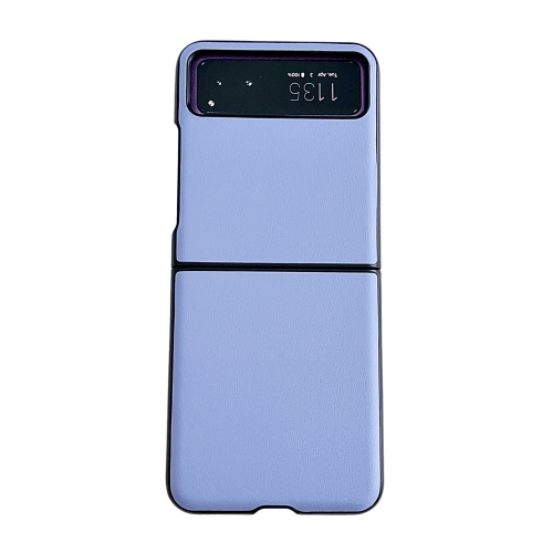 

For Motorola Razr 40 Solid Color Leather Texture Phone Case(Blue)