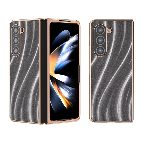 

For Samsung Galaxy Z Fold5 Nano Electroplating Galactic Pattern Protective Phone Case(Grey)