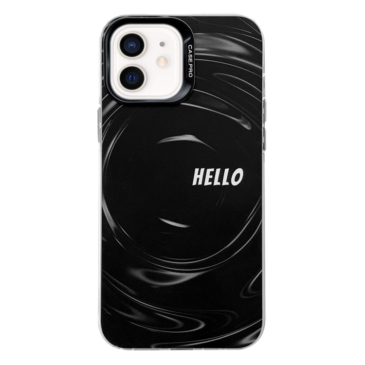 

For iPhone 11 Electroplated Silver Series PC Protective Phone Case(Creative Text A)