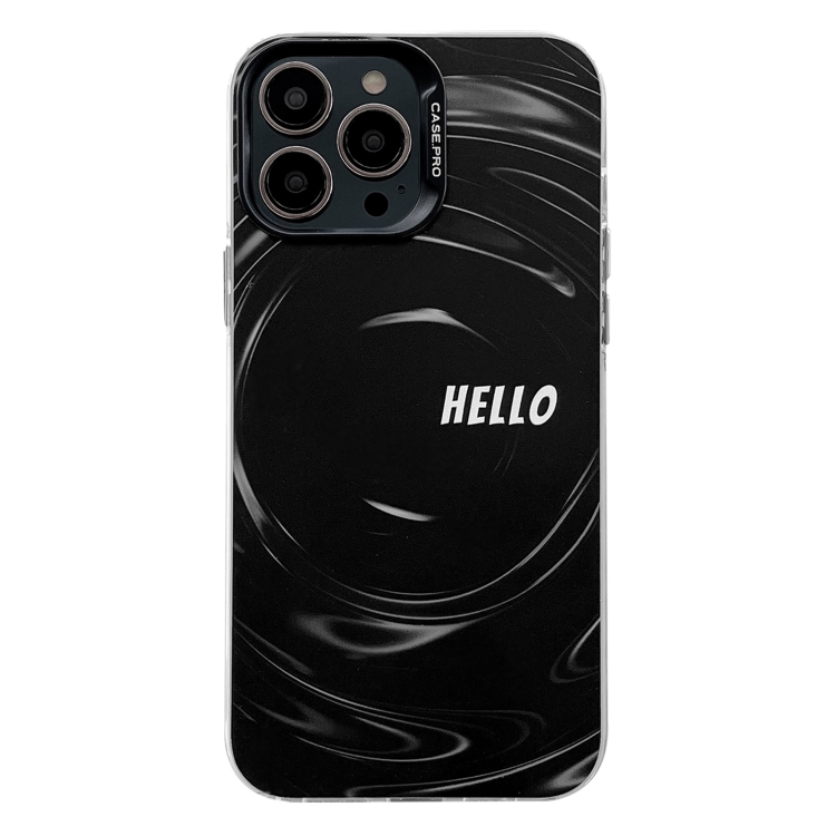 

For iPhone 12 Pro Electroplated Silver Series PC Protective Phone Case(Creative Text A)