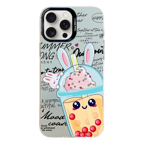 

For iPhone 16 Pro Electroplated Silver Series PC Protective Phone Case(Yellow Milk Tea)