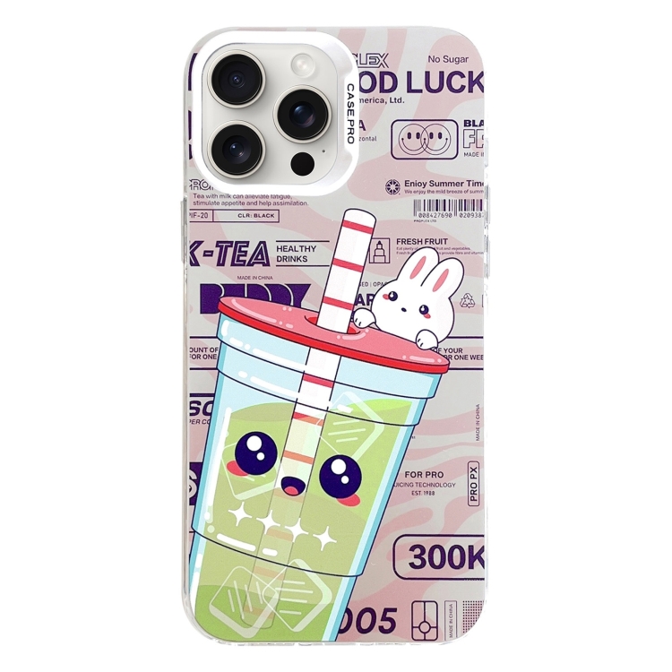 

For iPhone 16 Pro Electroplated Silver Series PC Protective Phone Case(Green Milk Tea)