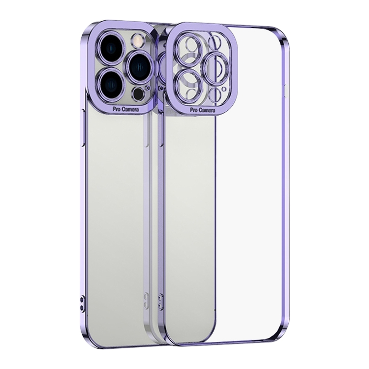 

For iPhone 15 Pro Max Electroplating TPU Phone Case(Purple)