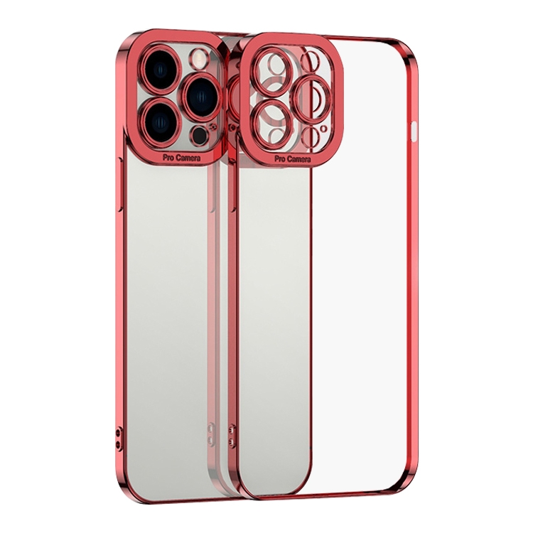 

For iPhone 15 Pro Electroplating TPU Phone Case(Red)