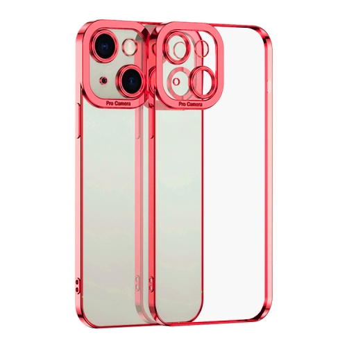 For iPhone 15 Plus Electroplating TPU Phone Case(Red)