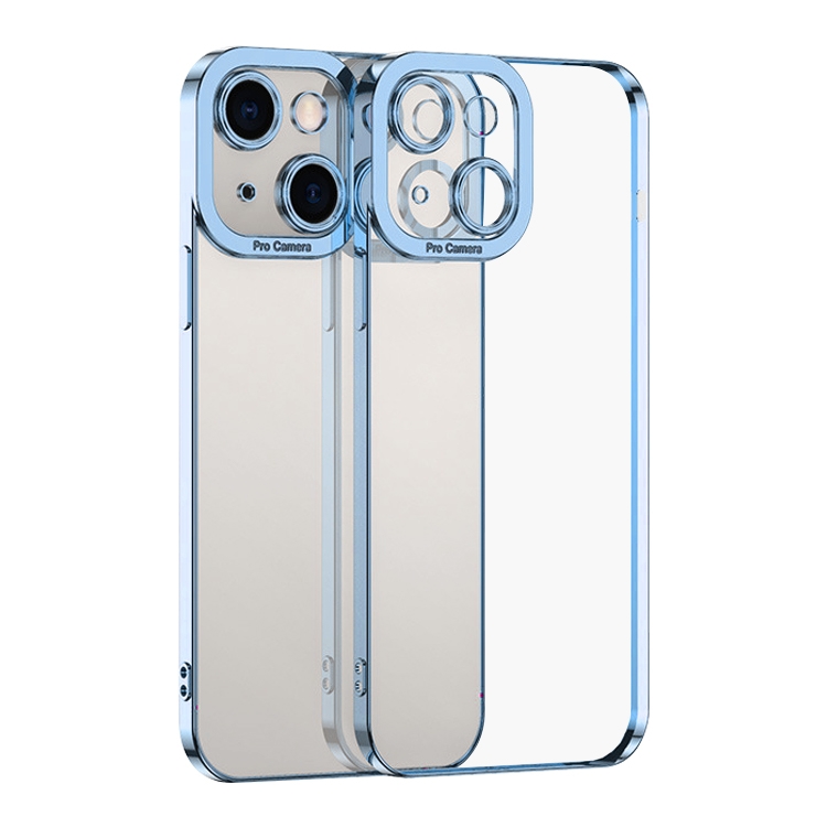 

For iPhone 15 Plus Electroplating TPU Phone Case(Blue)