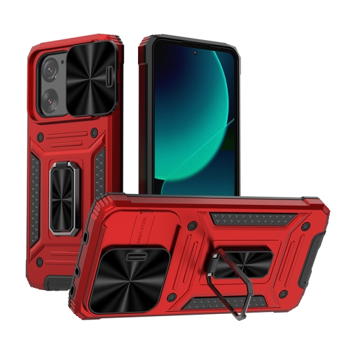 

For Xiaomi Redmi K60 Ultra Camshield Robot TPU Hybrid PC Phone Case(Red)