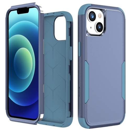 

For iPhone 15 Commuter Shockproof TPU + PC Phone Case(Royal Blue+Grey Green)