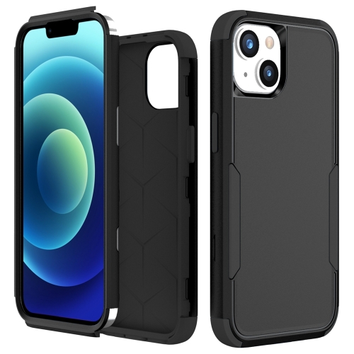 

For iPhone 15 Commuter Shockproof TPU + PC Phone Case(Black)