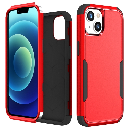 

For iPhone 15 Commuter Shockproof TPU + PC Phone Case(Red+Black)