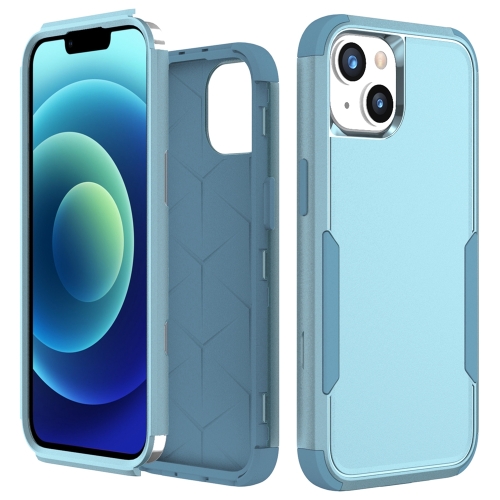 For iPhone 15 Plus Commuter Shockproof TPU + PC Phone Case(Grey Green) glowskin o plus hot spa facial care device for skin rejuvenation exfoliation and lightening oxygen jet spa product
