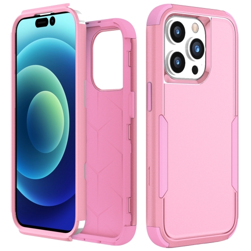 

For iPhone 15 Pro Commuter Shockproof TPU + PC Phone Case(Pink)