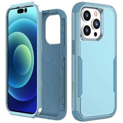 

For iPhone 15 Pro Commuter Shockproof TPU + PC Phone Case(Grey Green)