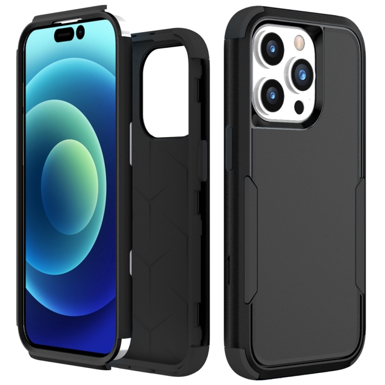 

For iPhone 15 Pro Max Commuter Shockproof TPU + PC Phone Case(Black)