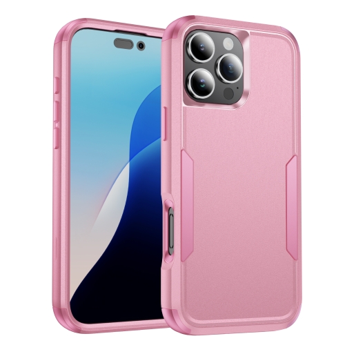 

For iPhone 16 Pro Commuter Shockproof TPU + PC Phone Case(Pink)